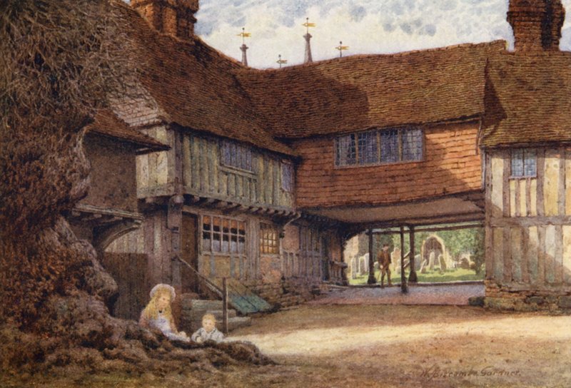 The Lych Gate, Penshurst (värilitro) tekijältä William Biscombe Gardner