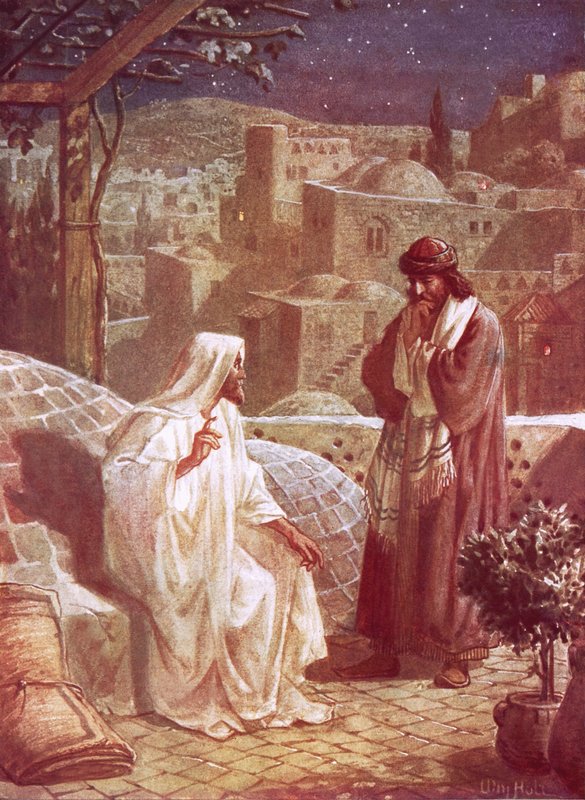 Jeesus keskustelussa Nikodeemuksen kanssa tekijältä William Brassey Hole