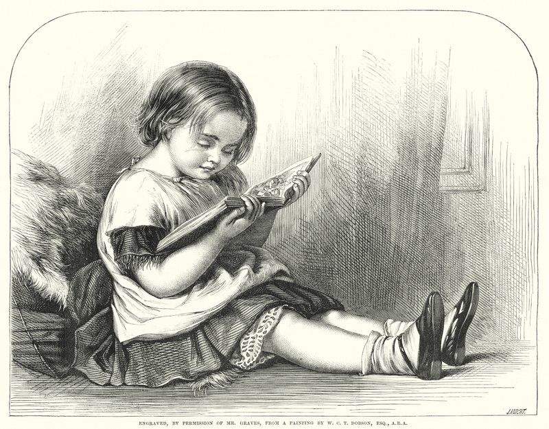 Lukeminen (kaiverrus) tekijältä William Charles Thomas (after) Dobson