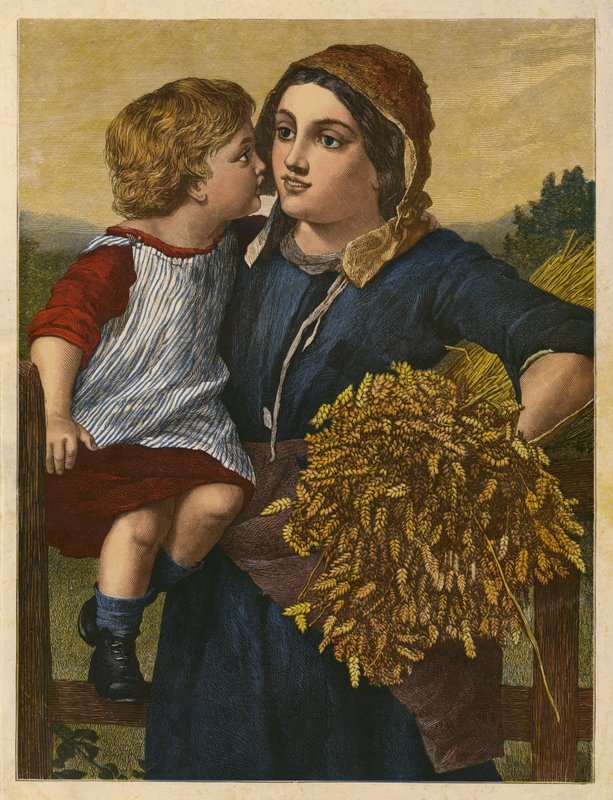 The Gleaner (värillinen kaiverrus) tekijältä William Charles Thomas (after) Dobson