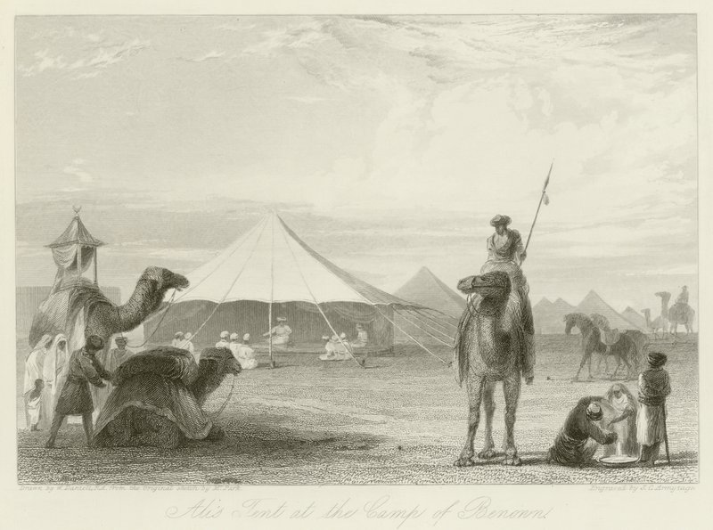 Alin teltta Benonnin leirillä tekijältä William Daniell