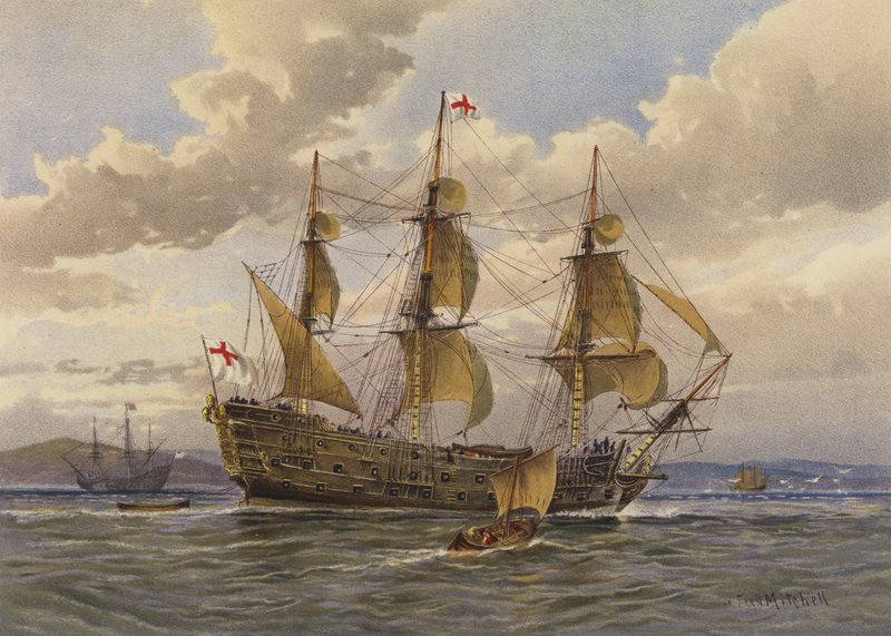 Taistelulaiva, noin 1650 tekijältä William Frederick Mitchell