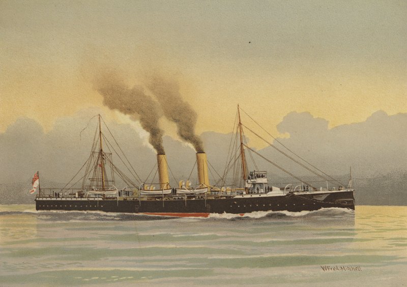 HMS Latona, 2. luokan risteilijä tekijältä William Frederick Mitchell