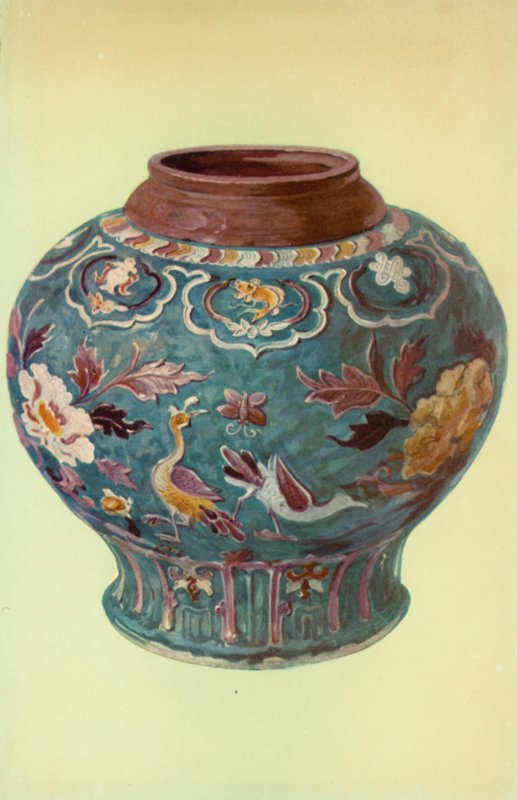 Jar, kiinalainen, varhainen Ming-dynastia (väri litho) tekijältä William Gibb