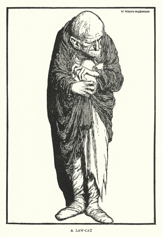 Lakikissa (litho) tekijältä William Heath Robinson