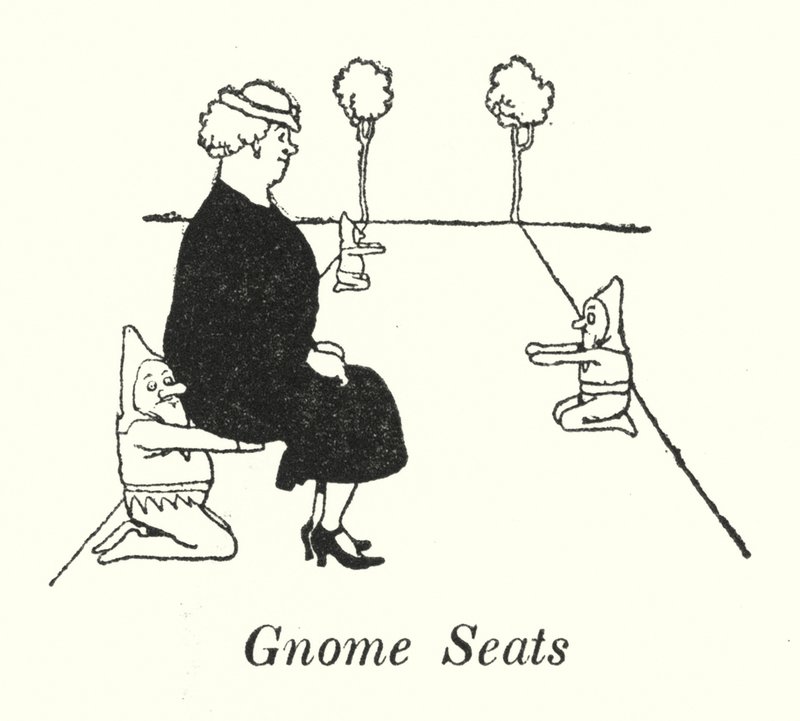 Gnome-istuimet (litho) tekijältä William Heath Robinson