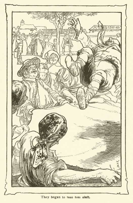 Kuvitus Don Quijotelle (litho) tekijältä William Heath Robinson