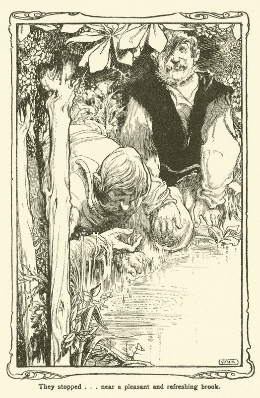 Kuvitus Don Quijotelle (litho) tekijältä William Heath Robinson