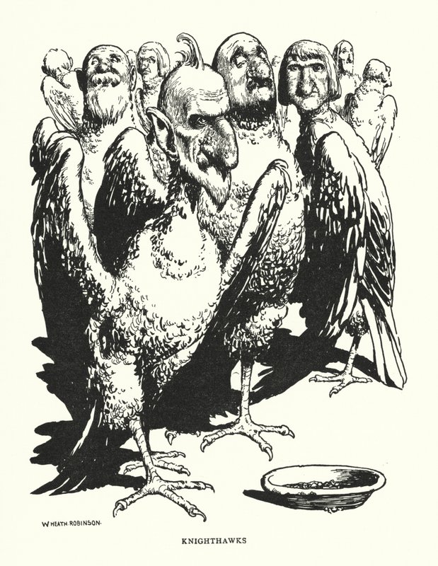 Knighthawks (litho) tekijältä William Heath Robinson