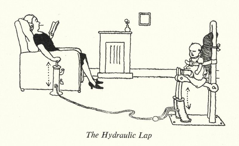 Hydraulinen kierros (litho) tekijältä William Heath Robinson