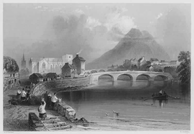 Ballina, Mayon kreivikunta (kaiverrus) tekijältä William Henry (after) Bartlett