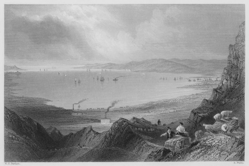 Belfast Lough (kaiverrus) tekijältä William Henry (after) Bartlett