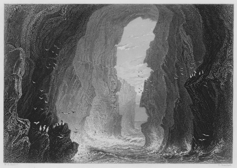 Dunkerry Cave, Antrimin kreivikunta (kaiverrus) tekijältä William Henry (after) Bartlett