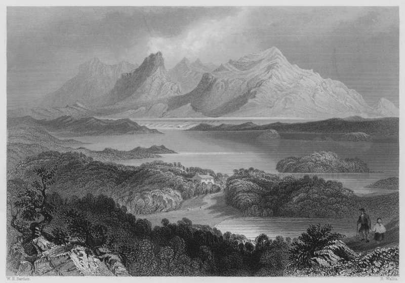 Garromin, Connemara (kaiverrus) tekijältä William Henry (after) Bartlett