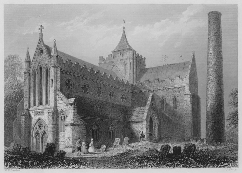 St Canice, Kilkenny (kaiverrus) tekijältä William Henry (after) Bartlett