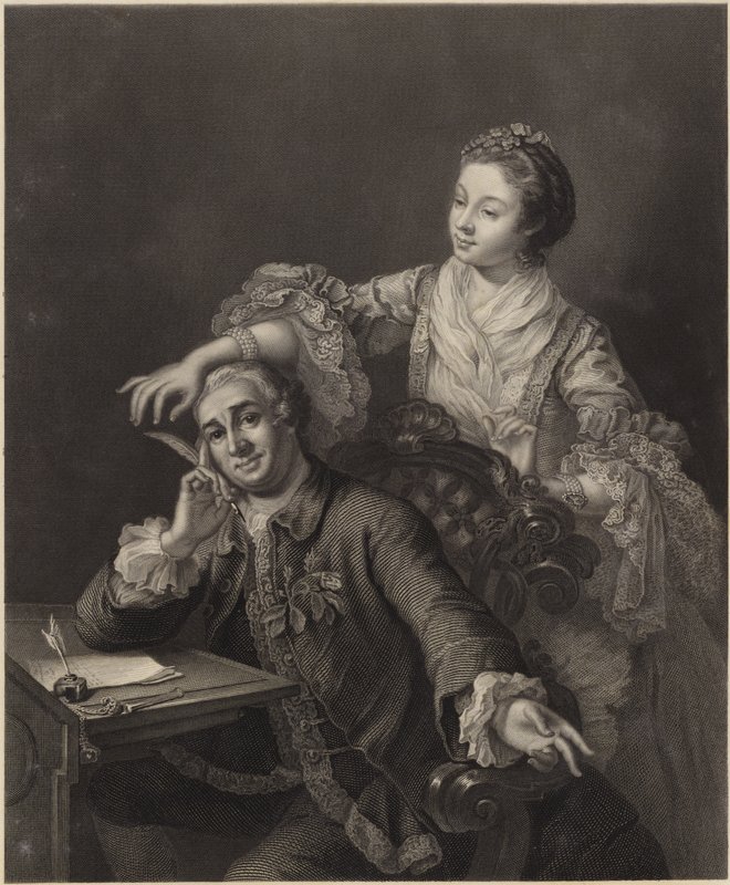 David Garrick ja hänen vaimonsa tekijältä William Hogarth