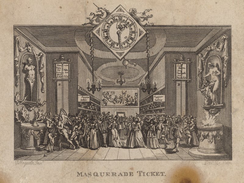 Naamiaislippu tekijältä William Hogarth