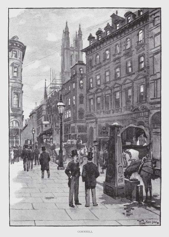 Cornhill (litho) tekijältä William Luker