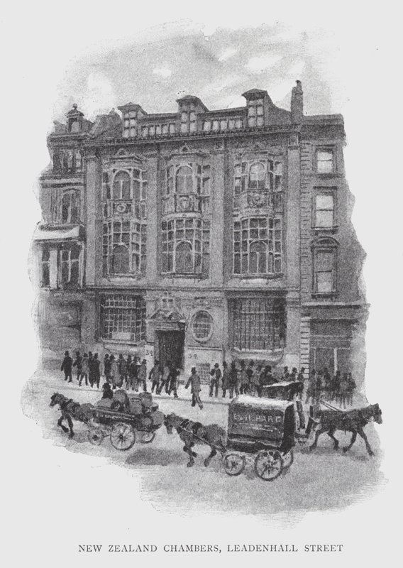 New Zealand Chambers, Leadenhall Street (litho) tekijältä William Luker