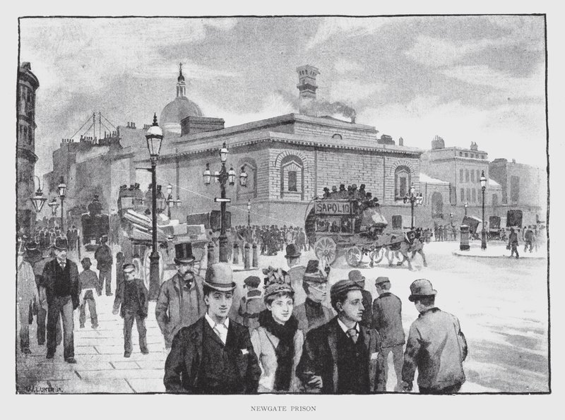 Newgaten vankila (litho) tekijältä William Luker