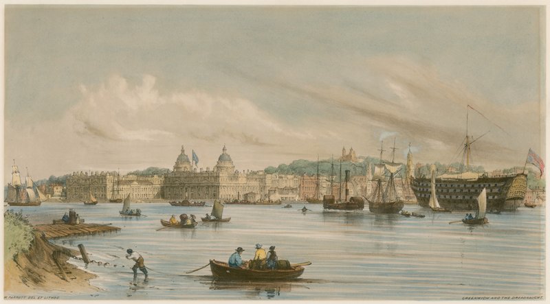 Greenwich ja Dreadnaught, n. 1840 tekijältä William Parrott