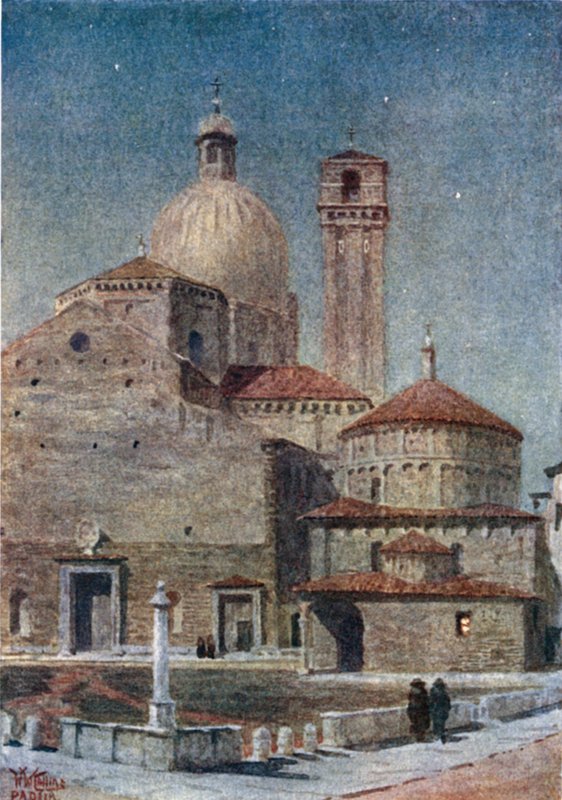 Padova. Tuomiokirkko (värinen lito) tekijältä William Wiehe Collins