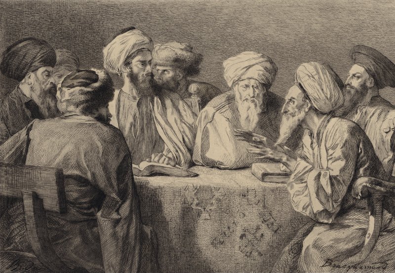 Fariseusten ja Herodian neuvosto tekijältä after Albert Robida