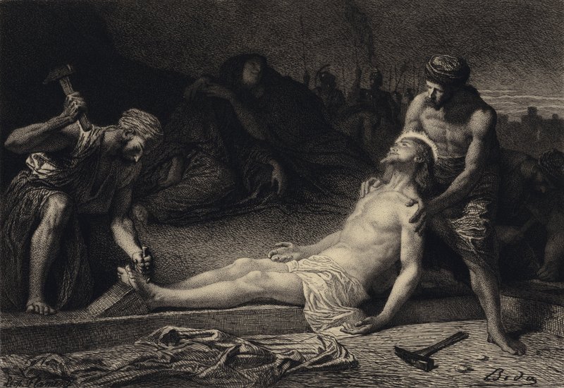 Jeesus naulittiin ristille tekijältä after Albert Robida