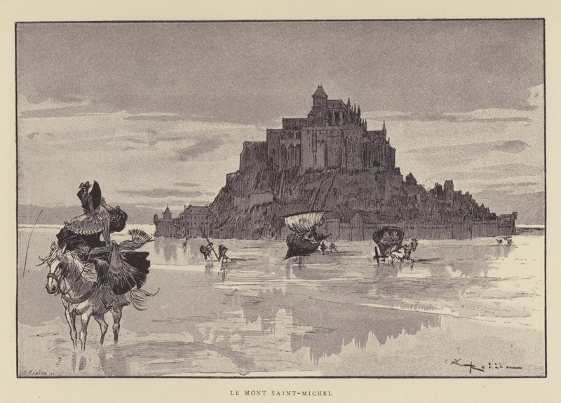 Mont Saint Michel tekijältä after Albert Robida