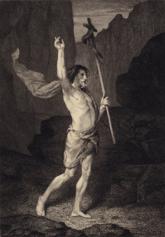 Pyhä Johannes autiomaassa tekijältä after Albert Robida