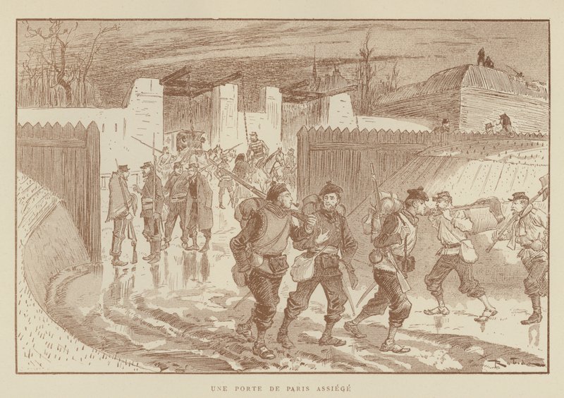 Porte de Parisin piiritys tekijältä after Albert Robida