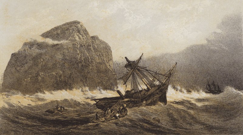 The Bass Rock (chromolitho) tekijältä after C. Stanfield