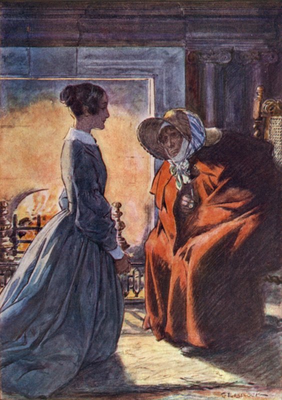 Jane Eyre ja mustalainen tekijältä after Charles Edmund Brock