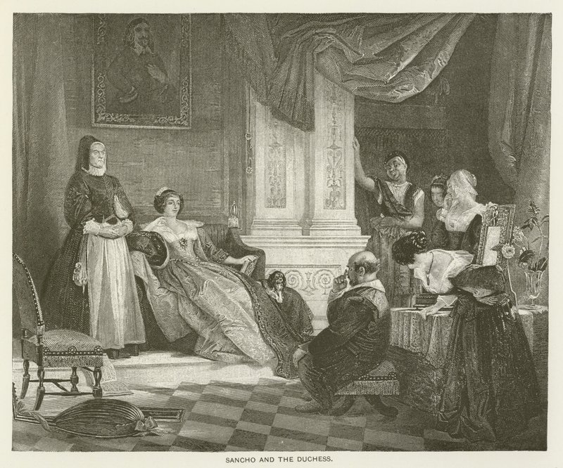Sancho ja herttuatar tekijältä after Charles Robert Leslie