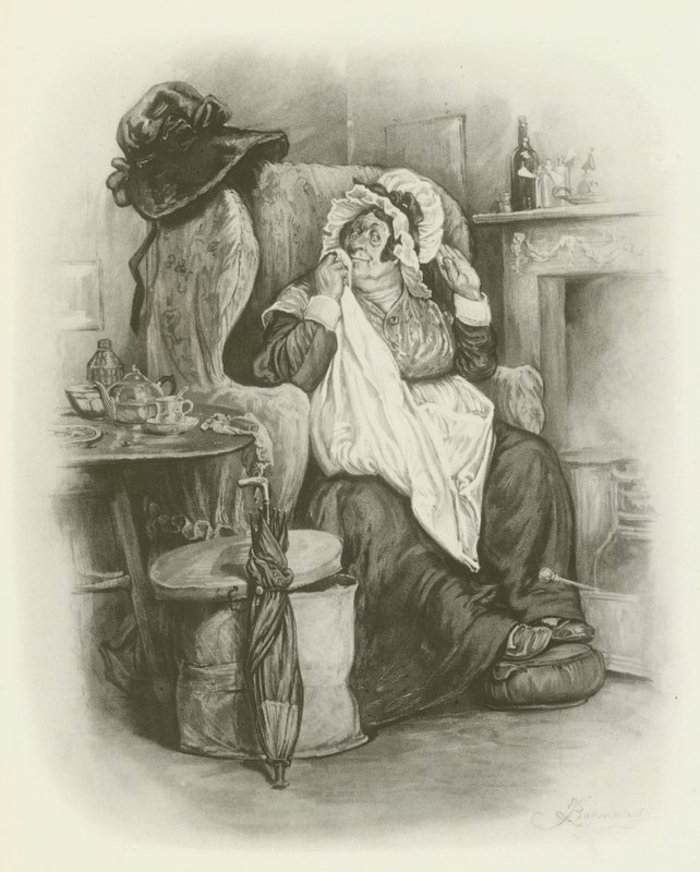 Rouva Gamp tekijältä after Frederick Barnard