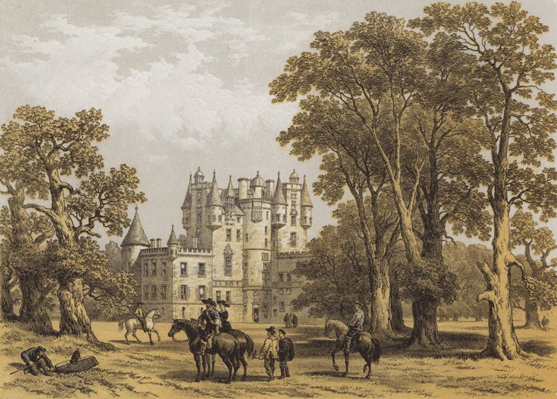 Glamis Castle, Forfarshire (chromolitho) tekijältä after George Cattermole