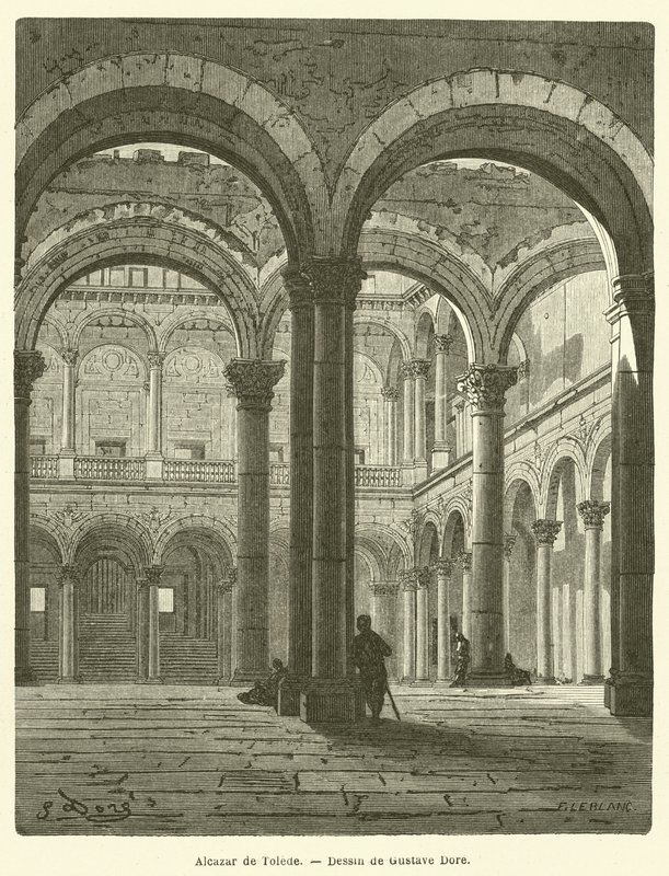 Alcazar de Tolede tekijältä Gustave after Dore