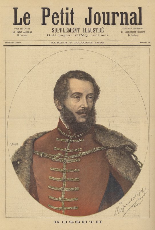 Lajos Kossuth, unkarilainen lakimies ja poliitikko tekijältä after Henri Meyer