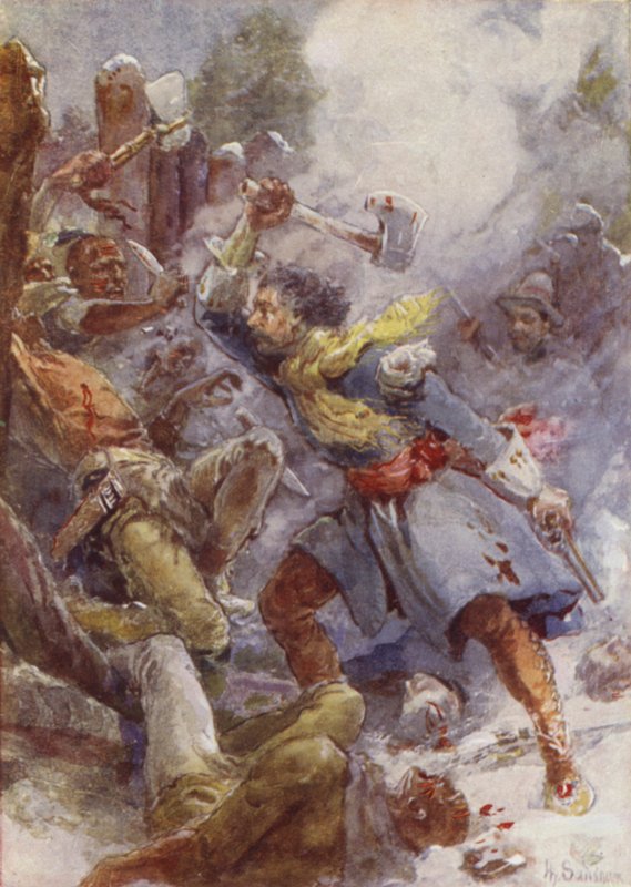 Pitkän Saulin puolustus tekijältä after Henry Sandham