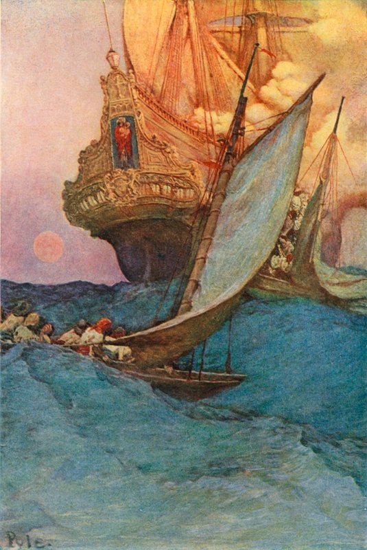 Hyökkäys galleoniin tekijältä after Howard Pyle