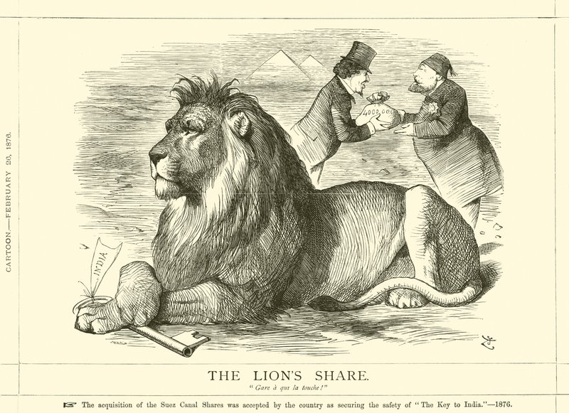 Lionit jakavat tekijältä after John Tenniel
