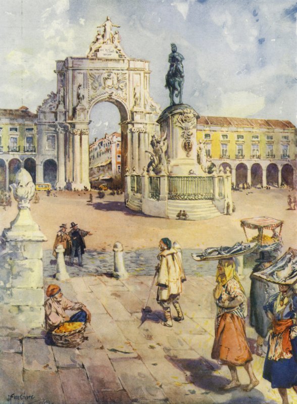 Praca do Commercio, Lissabon tekijältä Joseph (after) Finnemore