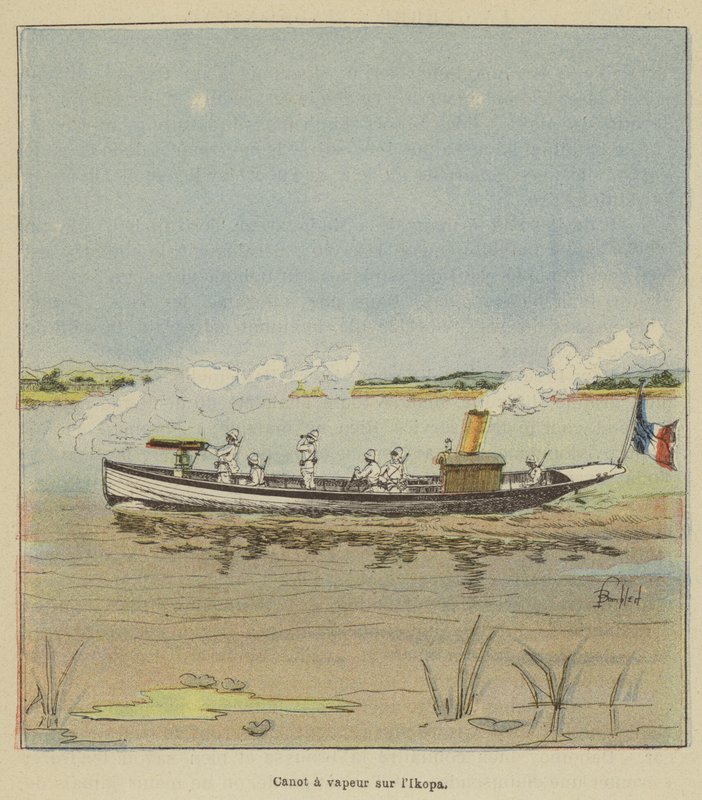 Höyrylaiva Ikopalla tekijältä after Louis Charles Bombled
