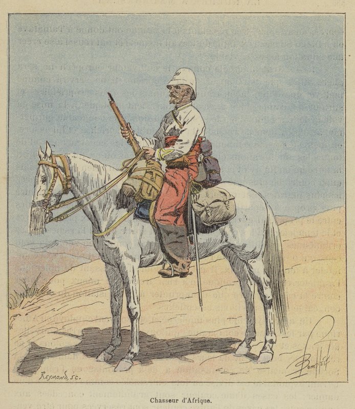 Afrikkalainen metsästäjä tekijältä after Louis Charles Bombled