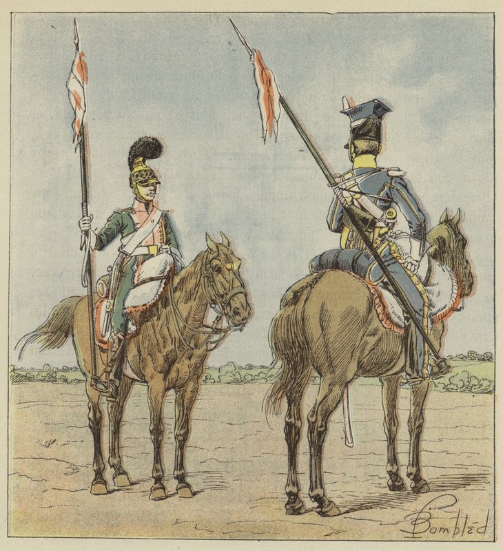 Chevau-sytyttimiä, ranskalaisia ​​lantsereita, puolalaisia tekijältä after Louis Charles Bombled