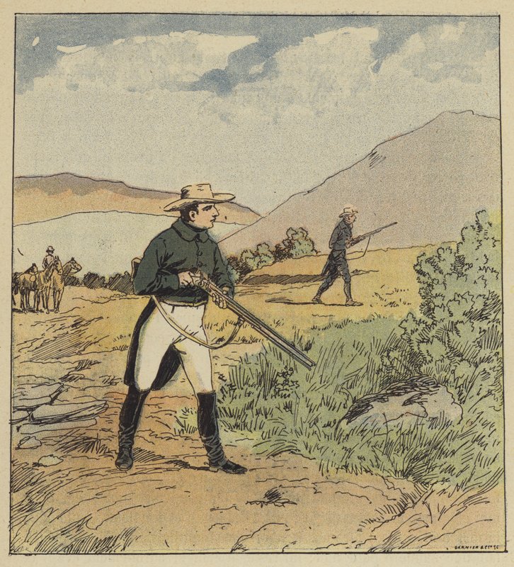 Keisari metsästää peltopyytä tekijältä after Louis Charles Bombled