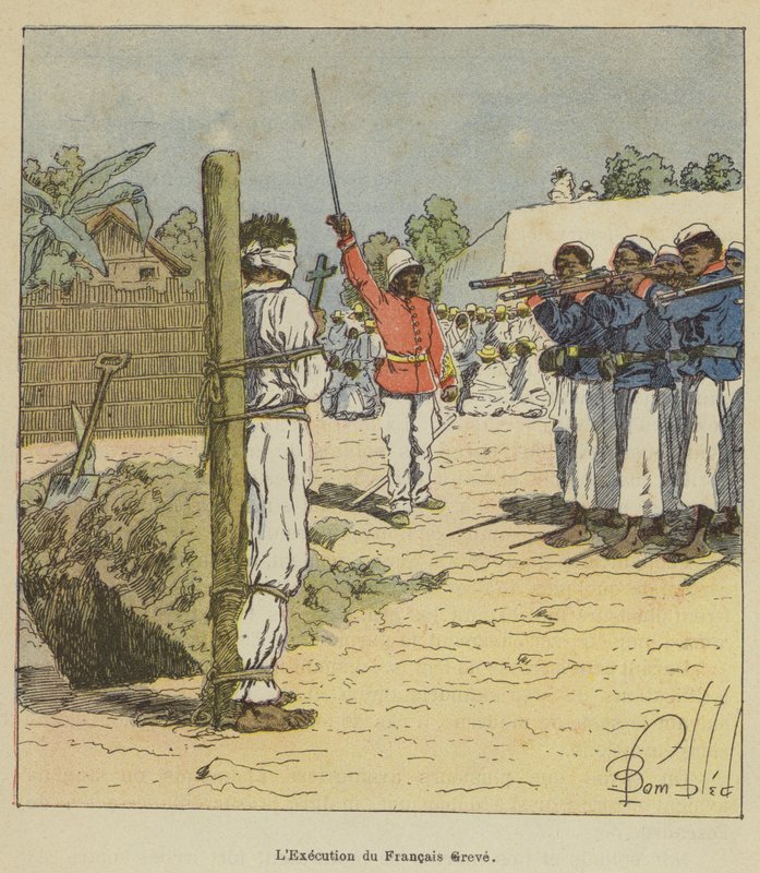 Ranskalaisen Greven teloitus tekijältä after Louis Charles Bombled
