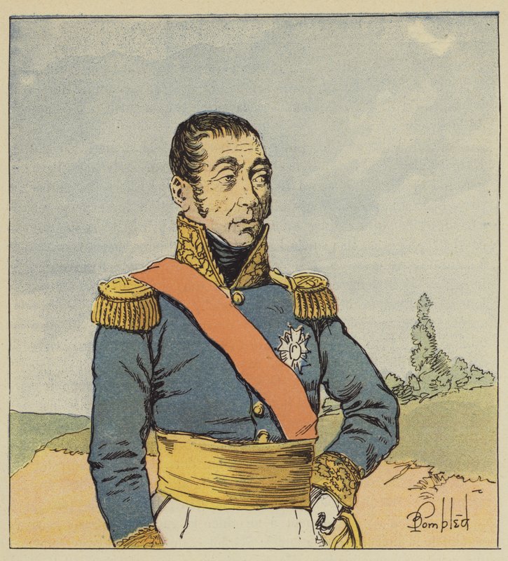 Marsalkka Grouchy tekijältä after Louis Charles Bombled