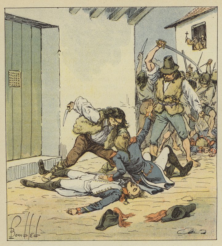 Ranskalaisten verilöyly Veronassa tekijältä after Louis Charles Bombled
