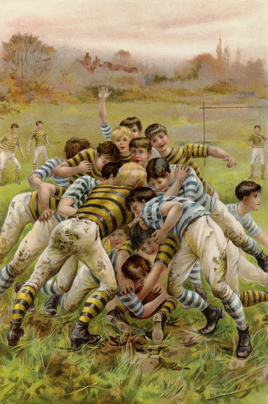 Scrimmage (chromolitho) tekijältä after Stanley Berkeley